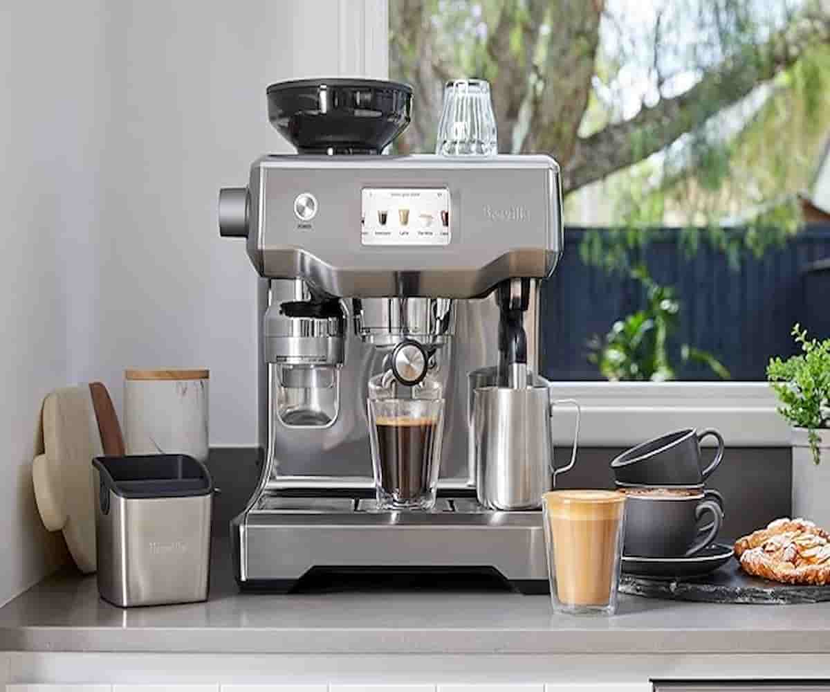 Breville Barista Touch espresso machine with integrated grinder and milk frother