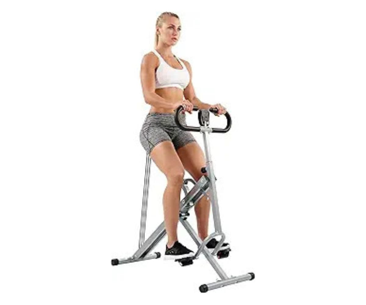 Sunny Health & Fitness Row-N-Ride - Best Squat Assist Trainer for Home Gym