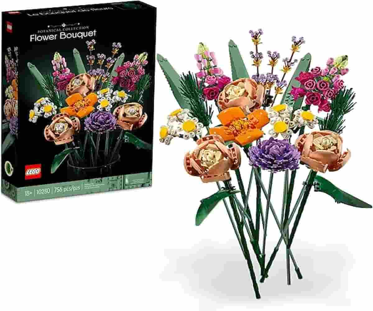 LEGO Icons Flower Bouquet - Beautiful Artificial Flowers for Home and Display