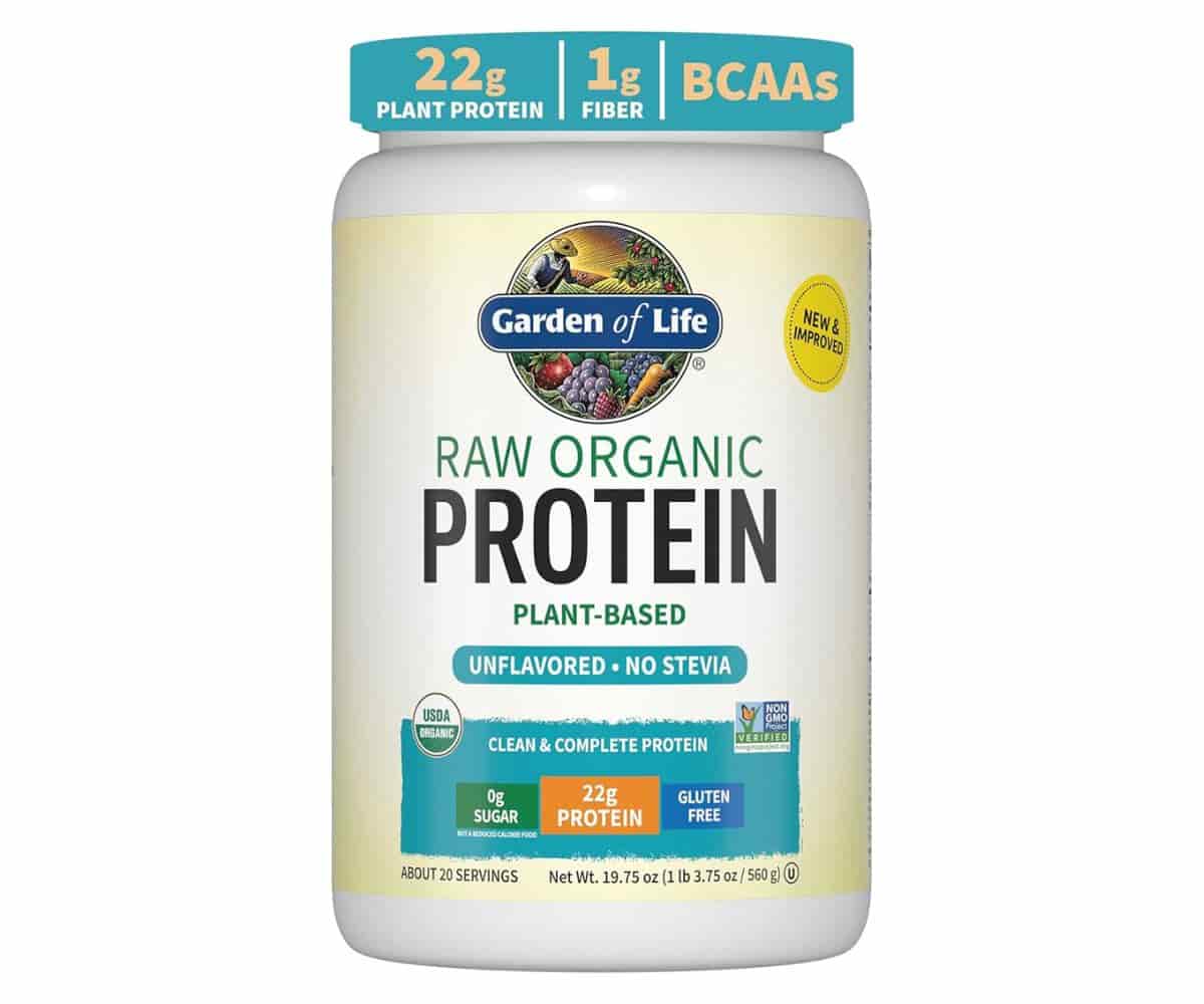 Garden of Life Organic Vegan Protein Powder - Best Unflavored Plant-Based Protein