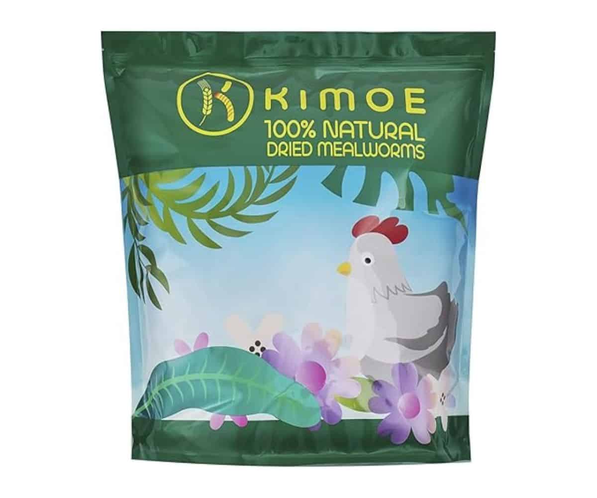 Kimoe 5LB 100% Natural Non-GMO Dried Mealworms: High-protein treat for birds, chickens, and more
