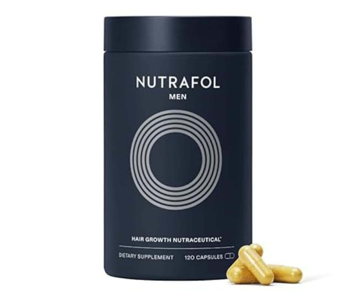 Nutrafol Men's Review: Clinically tested for thicker hair and scalp coverage.