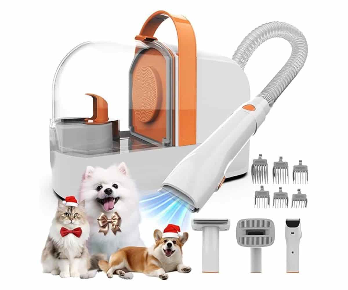 PG10 Dog Grooming Vacuum Kit: Powerful 12000Pa suction for mess-free grooming