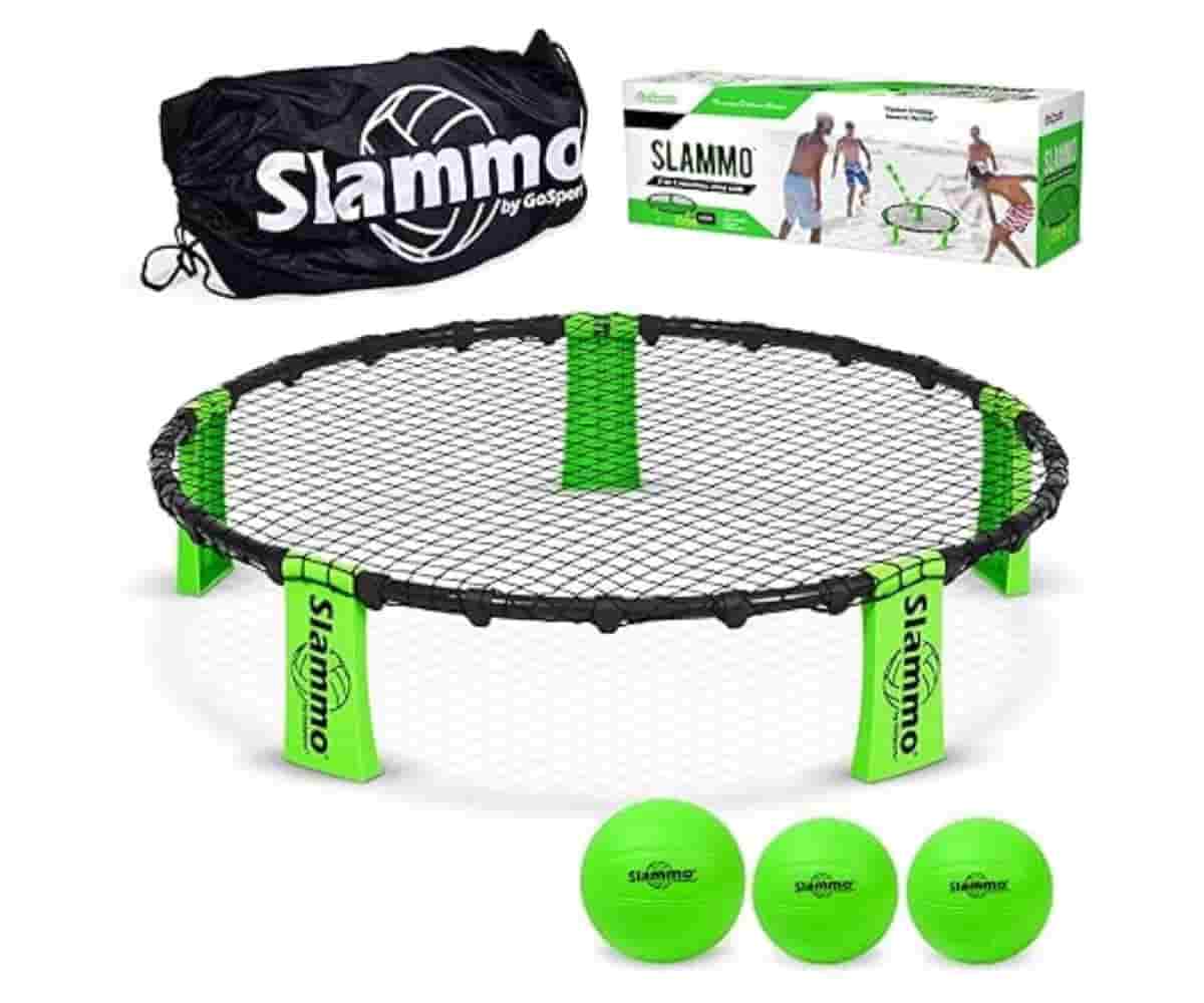 GoSports Slammo Game Set with net, 3 balls, carrying case, and rules