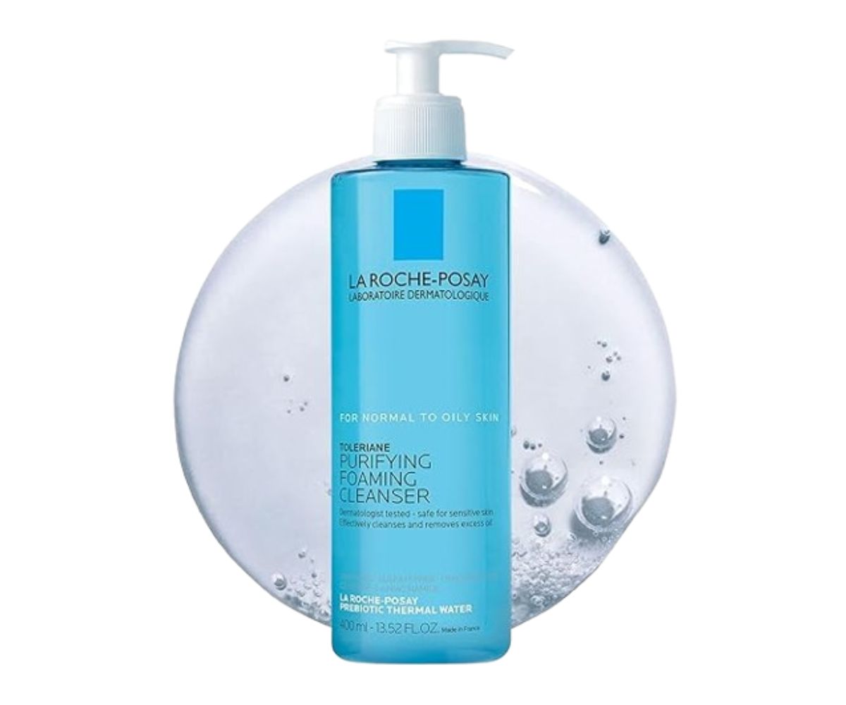 La Roche-Posay Toleriane cleanser with niacinamide, ceramides, and prebiotic water