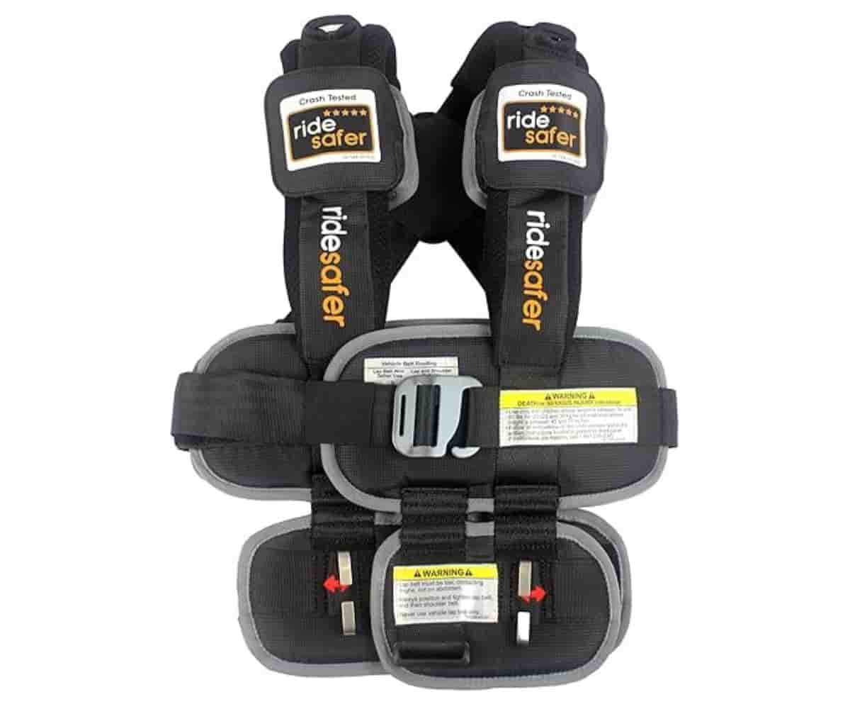 The WAYB Pico is a small, black, and highly portable car seat, perfect for travel and ensuring child safety on the go.
