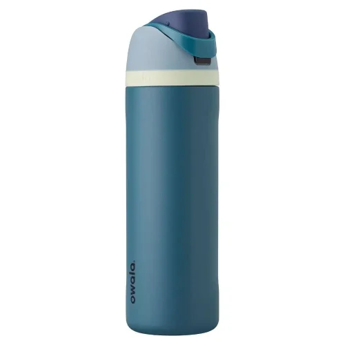Owala FreeSip Water Bottle with FreeSip straw, leak-proof lid, and cup holder fit