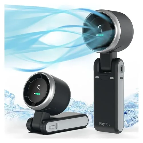 Portable turbo fan with strong airflow and compact design