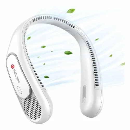 Stay cool anywhere with this wearable, rechargeable neck fan
