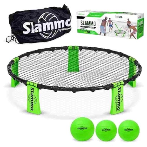 GoSports Slammo Game Set with net, 3 balls, carrying case, and rules