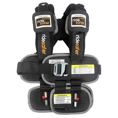 The WAYB Pico is a small, black, and highly portable car seat, perfect for travel and ensuring child safety on the go.