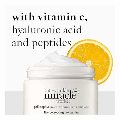 Philosophy Anti-Wrinkle Miracle Worker Cream: For smoother, more radiant skin.
