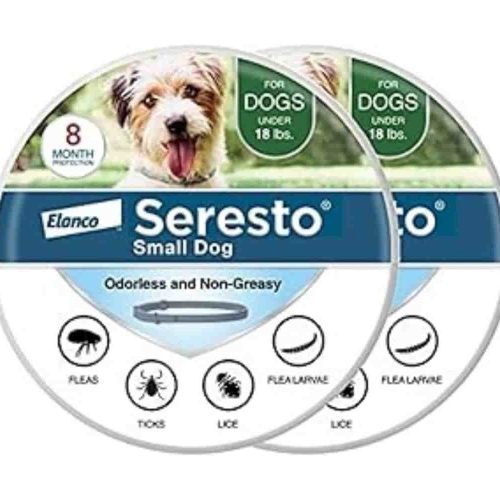 Seresto Small Dog Collar 2-Pack: Long-lasting and safe flea & tick protection for small breeds.